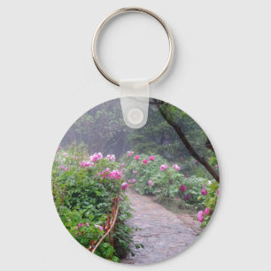 Verbeelding in het geheim in de tuin sleutelhanger
