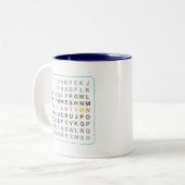 Verbeelding in Puzzel Tweekleurige Koffiemok (Voorkant links)