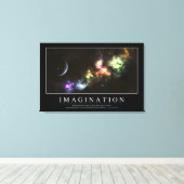 Verbeelding: Inspirerend prijsopgave Canvas Afdruk (Insitu (Houten vloer))