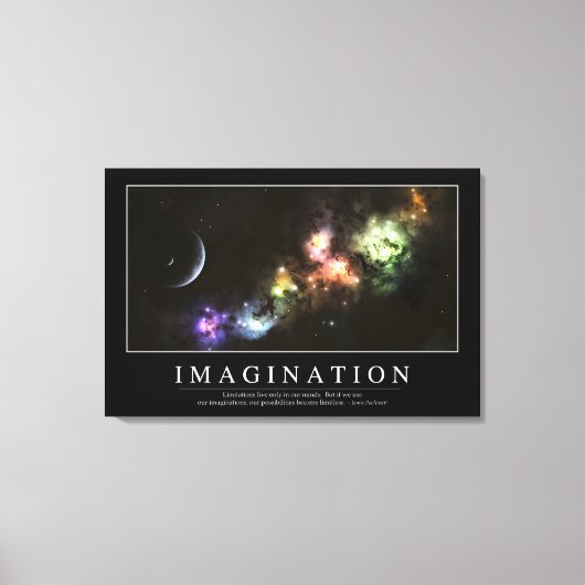 Verbeelding: Inspirerend prijsopgave Canvas Afdruk (Voorkant)