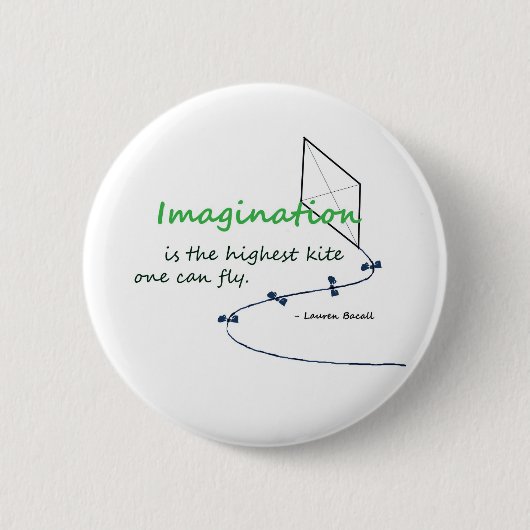 "Verbeelding is de hoogste steen" Ronde Button 5,7 Cm (Voorkant)