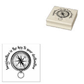 Verbeelding is de sleutel, Nautical Compass Rubberstempel (Gestempeld)