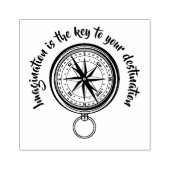 Verbeelding is de sleutel, Nautical Compass Rubberstempel (Afrduk)