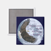 Verbeelding Kale Adelaar & Maan Motivatie Magneet (Voorkant / Achterkant)