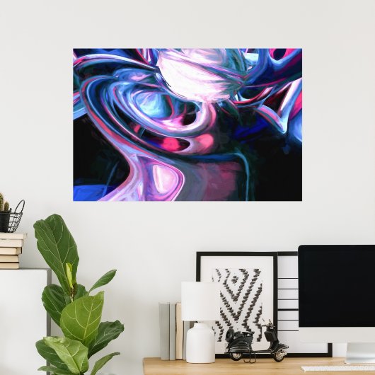 Verbeelding oplossen Abstract verfijnd Poster (Thuiskantoor)