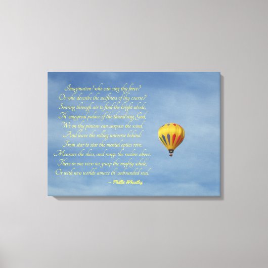 Verbeelding Phillis Wheatley Hete Luchtballon Sky Canvas Afdruk (Voorkant)