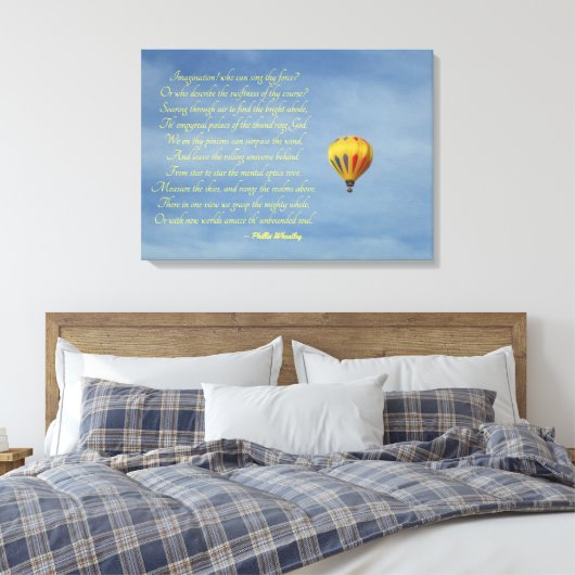 Verbeelding Phillis Wheatley Hete Luchtballon Sky Canvas Afdruk (Insitu (Slaapkamer))
