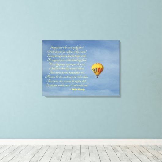 Verbeelding Phillis Wheatley Hete Luchtballon Sky Canvas Afdruk (Insitu (Houten vloer))