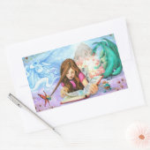 Verbeelding Rechthoekige Sticker (Envelop)