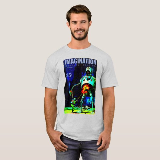 VERBEELDING: Science Fiction Pulp Comic T-shirt (Voorkant volledig)