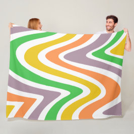 Verbeelding van de rivier in de zomer, kleurrijk fleece deken