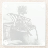 Verbeelding voedt mijn realiteit glazen onderzetter (Achterkant)