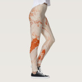 Verbeige en gouden marmertextuur leggings (Rechts)