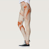 Verbeige en gouden marmertextuur leggings (Links)