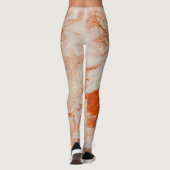 Verbeige en gouden marmertextuur leggings (Achterkant)