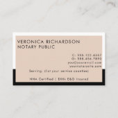 Verbeige en zwarte minieme ononderbroken congresmo visitekaartje (Achterkant)