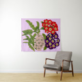 verbena bloemen afdrukken wandkleed (In Situ (horizontaal))