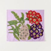 verbena bloemen afdrukken wandkleed (Voorkant (horizontaal))