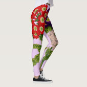 verbena bloemen in rood en paars leggings (Rechts)