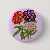 verbena bloemen ronde button 5,7 cm (Voorkant)