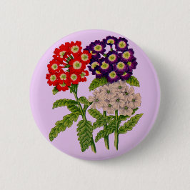 verbena bloemen ronde button 5,7 cm