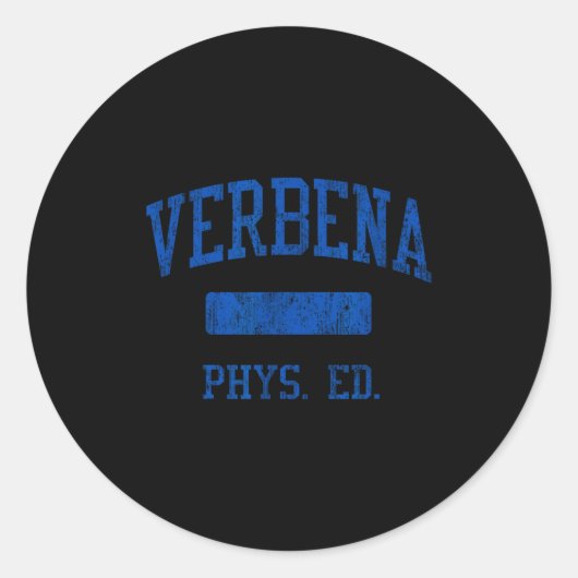 Verbena High School Hs Verbena Al Phys Ed  Ronde Sticker (Voorkant)