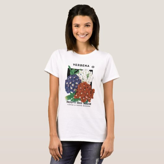 Verbena Seed Packet Label T-shirt (Voorkant volledig)