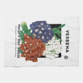Verbena Seed Packet Label Theedoek (Horizontaal)