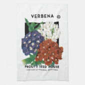 Verbena Seed Packet Label Theedoek (Verticaal)