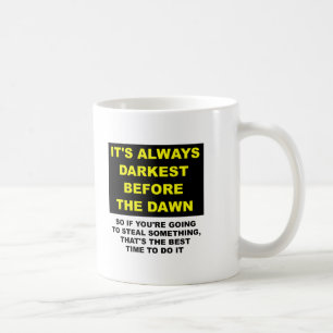 Verberg de lichamen voor het aanbreken van de dag  koffiemok