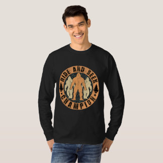 Verberg en zoek Bigfoot T-Shirt Grappig man vrouwe