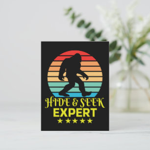 Verberg en zoek expert Bigfoot Grappig Briefkaart