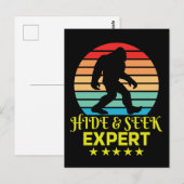 Verberg en zoek expert Bigfoot Grappig Briefkaart (Voorkant / Achterkant)