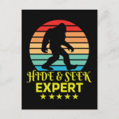 Verberg en zoek expert Bigfoot Grappig Feestdagenkaart (Voorkant)