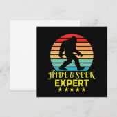 Verberg en zoek expert Bigfoot Grappig Kaart (Voorkant / Achterkant)