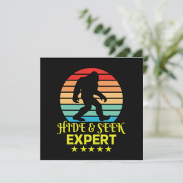 Verberg en zoek expert Bigfoot Grappig Kaart