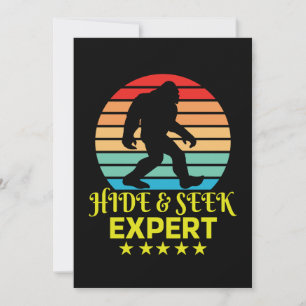 Verberg en zoek expert Bigfoot Grappig Kaart