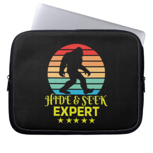 Verberg en zoek expert Bigfoot Grappig Laptop Sleeve