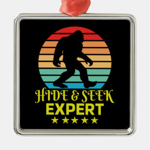 Verberg en zoek expert Bigfoot Grappig Metalen Ornament