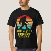 Verberg en zoek expert Bigfoot Grappig T-shirt (Voorkant)