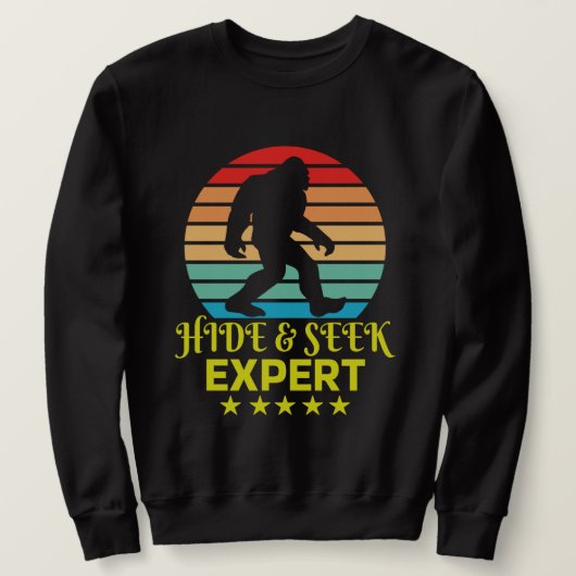 Verberg en zoek expert Bigfoot Grappig Trui (Design voorkant)