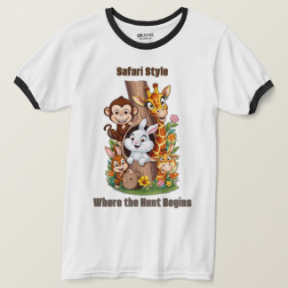 Verberg en zoek Safari: humoristisch T-shirt voor 