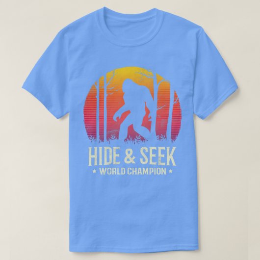 Verberg en zoek wereldkampioen Sunset Silhouet T-shirt (Design voorkant)