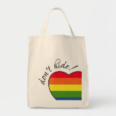 Verberg het hart niet met regenboogkleuren tote bag (Voorkant)