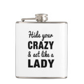 Verberg je lui en doe alsof je een dame bent heupfles (Voorkant)