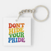 Verberg je trots niet LGBTQ Queer Pride Sleutelhanger (Achterkant)