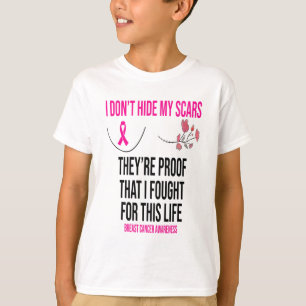 Verberg mijn littekens niet, ze zijn het bewijs va t-shirt
