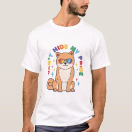 Verberg mijn trots hond niet t-shirt