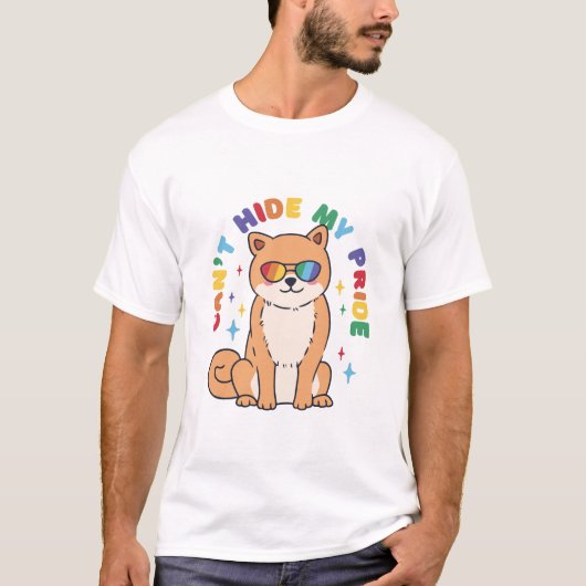 Verberg mijn trots hond niet t-shirt (Voorkant)
