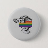 "VERBERG NIET WIE JE BENT" Pride Badge 🌈✨ Ronde Button 5,7 Cm (Voorkant)